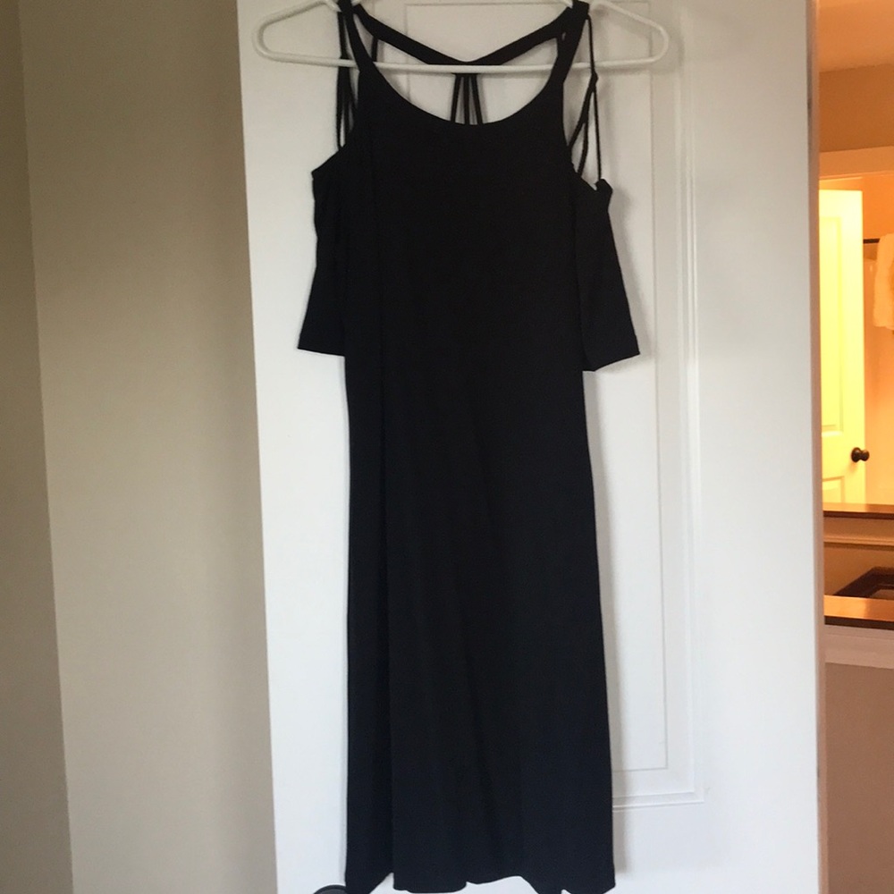 Black off the shoulder dress